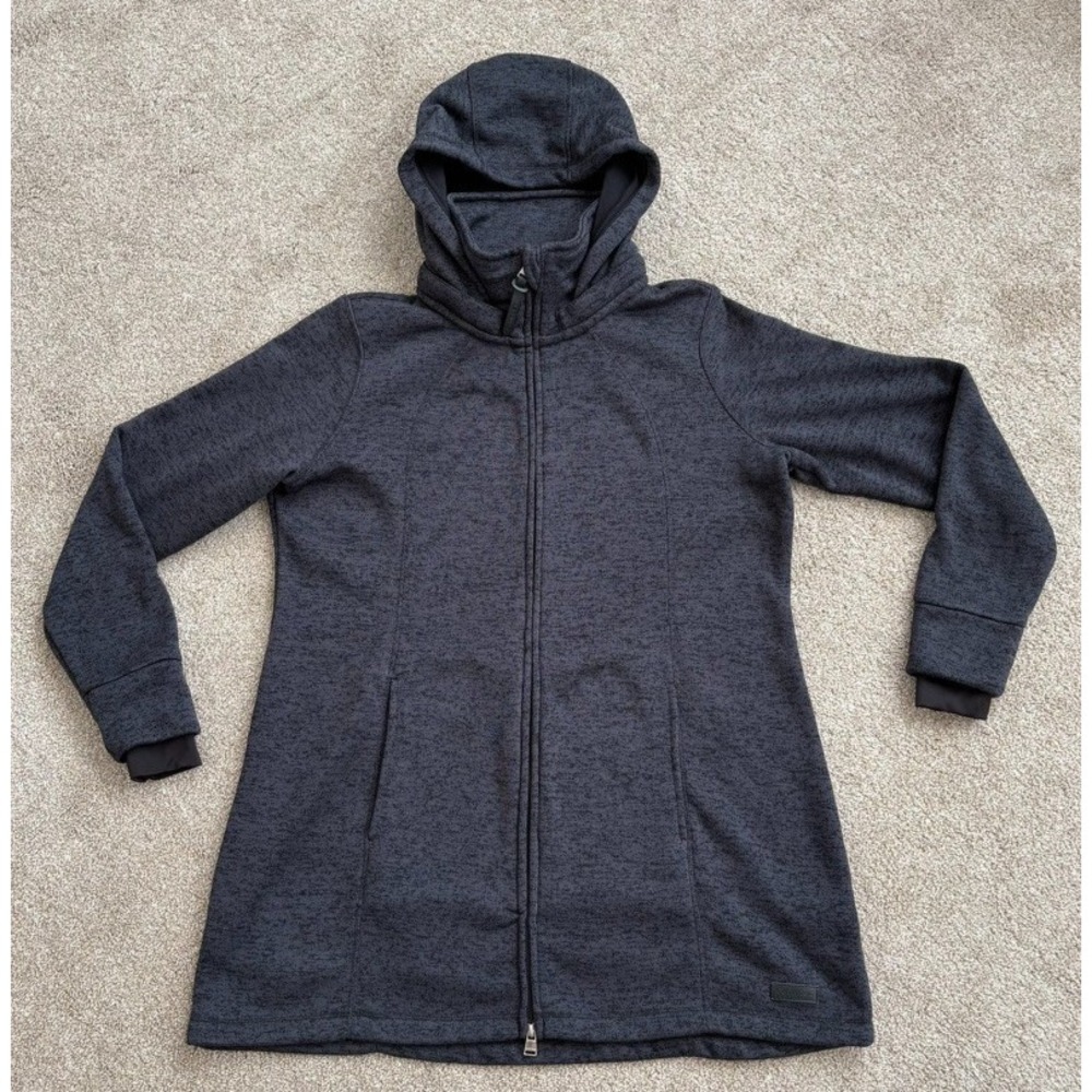 Calvin Klein Performance Men Jacket 1X Gray Blue Fleece Full Zip Detachable Hood